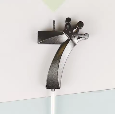 Number 7 Crown Designed Birthday Candle